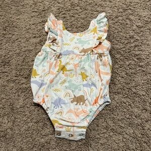 OllieJay Romper, dainty dinos print, size 18-24 months!